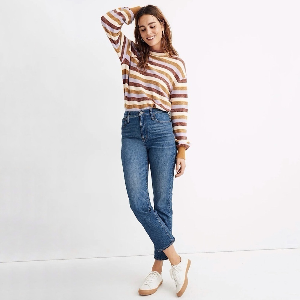 Madewell Classic Straight High Rise Cropped Jean Coldbrook Wash 24